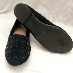 Report Fido black studded loafers
